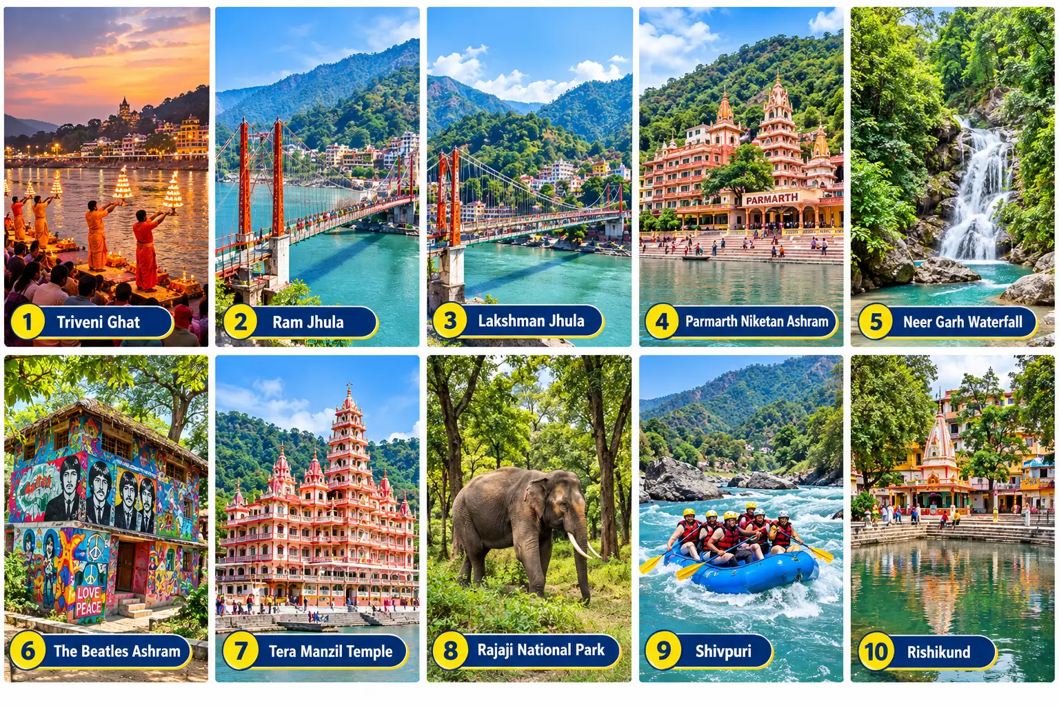 Top Tourist Places in Rishikesh 