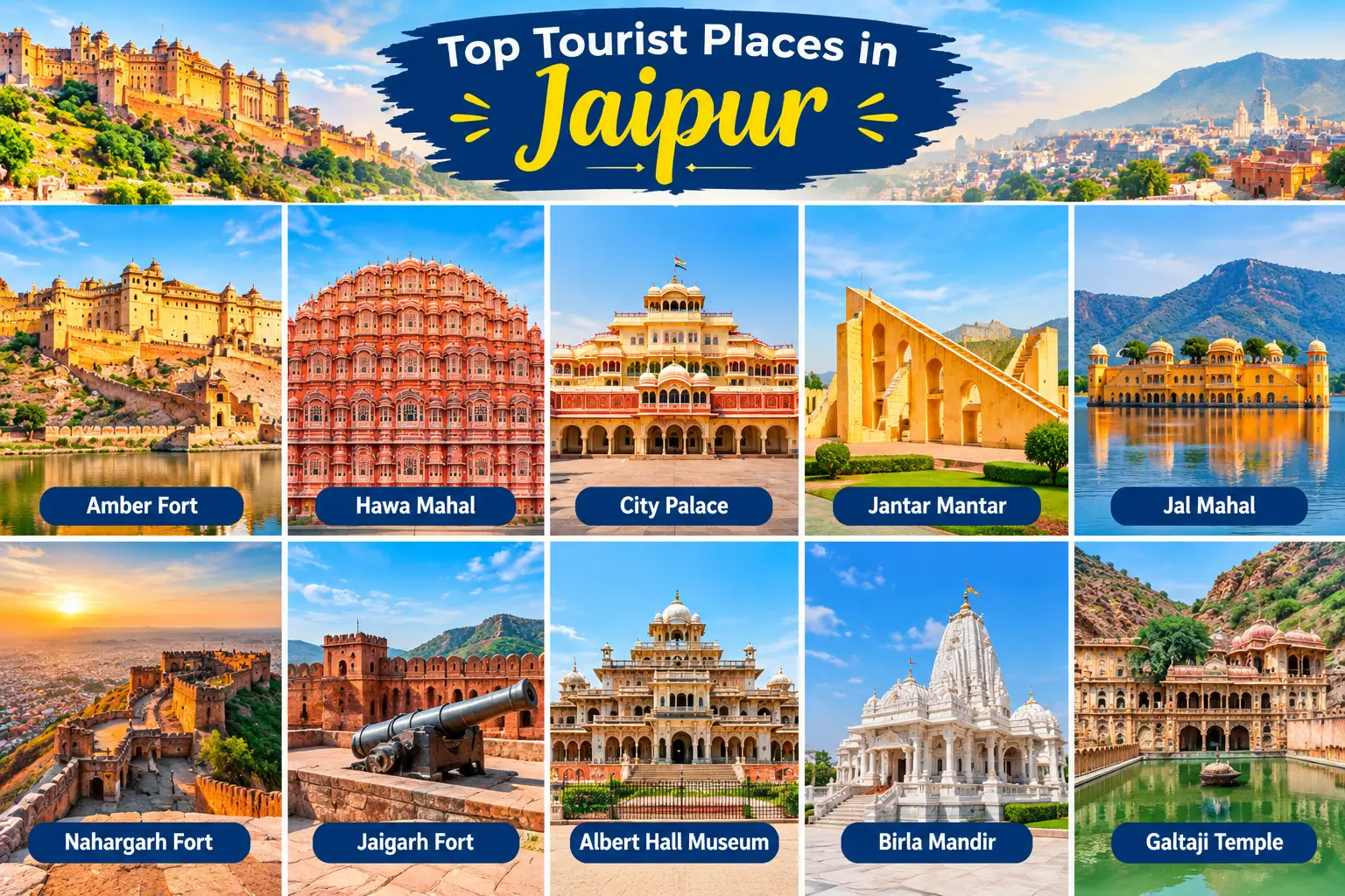 Top 10 Tourist Places in Jaipur