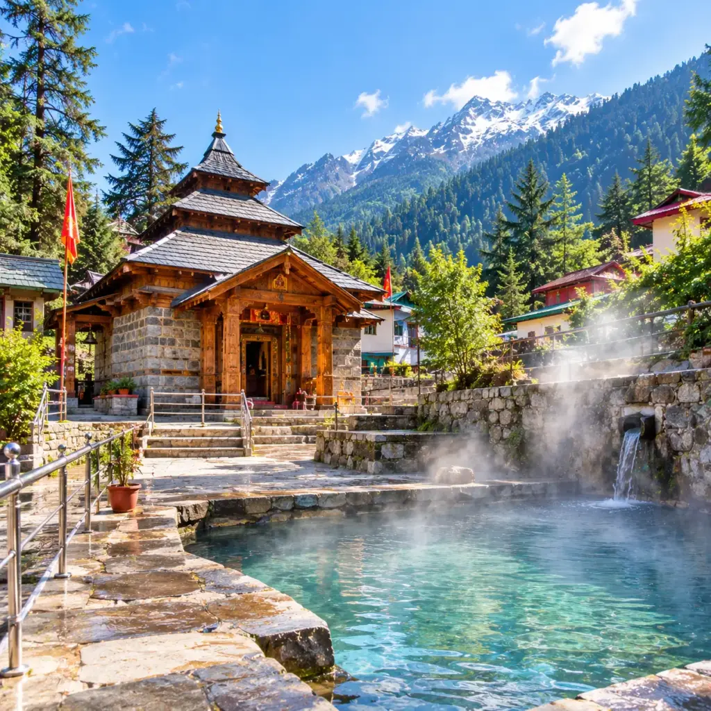Vashisht Temple Hot Springs in Winter